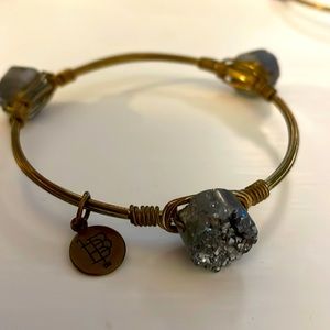 Bourbon and Boweties grey druzzy bracelet